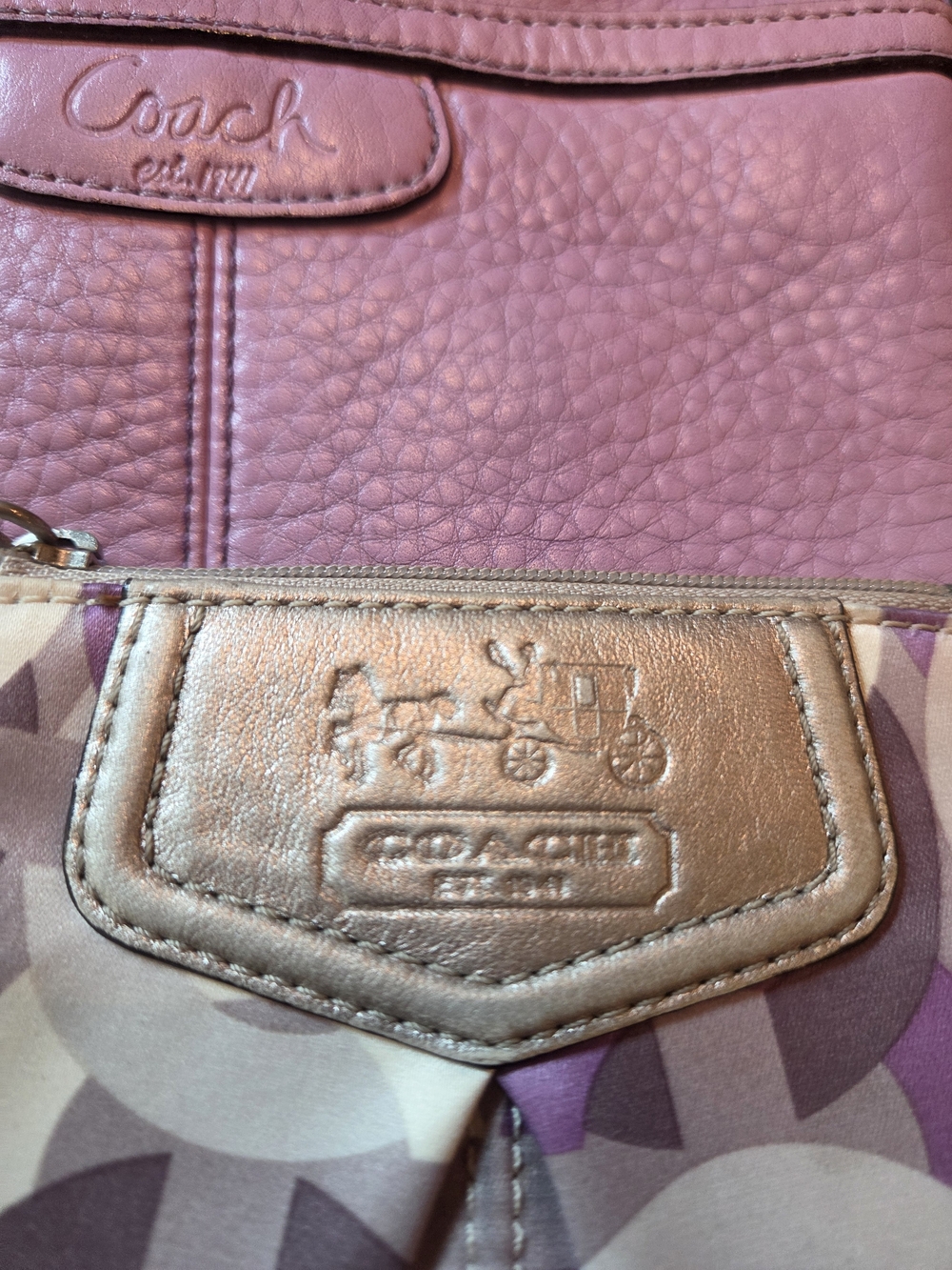 Coach Lavender Crossbody Bag with Signature Wallett - Picture 2 of 10